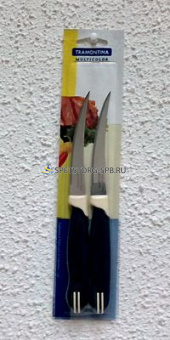 Нож Multicolor д/помидоров и цитрусовых 10 см сине-белый (упаковка 2шт.)     (12) (60)     23512/214