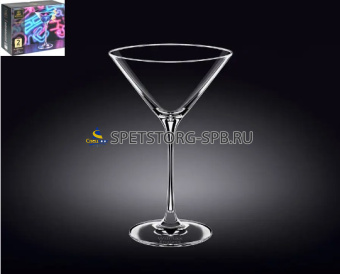 * Набор бокалов для мартини WILMAX Cristalline 2шт 290мл цв. уп.     (12)     WL-888053 / 2C