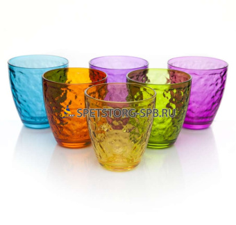 Набор цветных стаканов СЭНД-КАЗАНОВА 6шт 270мл     (1)     96298
