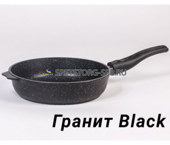 Сковорода 280 мм АП ГРАНИТ BLACK со съем.руч.     (10)     028802