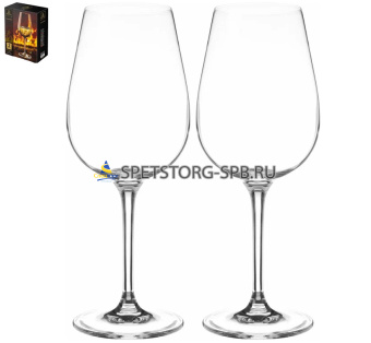 * Набор бокалов для вина WILMAX Cristalline 2шт 580мл цв. уп.     (12)     WL-888034 / 2C