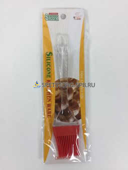Кисточка для выпечки силикон, прозрачная ручка, 21 см 3 цвета     (360)     HYW0291