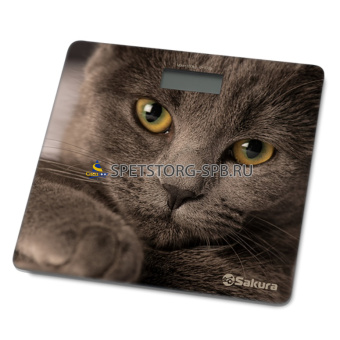Весы напольные Кошка 180кг, элек., LCD дисплей, ultraslim     (1)     SA-5065CT