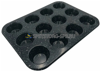 Форма для выпечки кексов 36*26.5см, углерод.сталь, внутр. и внеш. каменное покрытие Granitе     (1) (12)     Z-1259