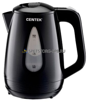 * Чайник элект. 1,8л "Centek" 2200Вт, шкала уровня воды, фильтр, защита от включения без воды, закр.спираль, в ассорт.     (1)     CT-0048