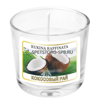 Свеча в стакане Алания 60*55мм ароматическая кокосовый рай    (12)        400140
