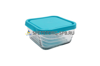 Форма д/хранения продуктов 0,36л квадрат. с пл. крышкой Г/К    (1) (24)    7249