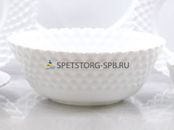 Салатник PARS OPAL Pearla 24см опаловое стекло     (6) (12)     POP240W