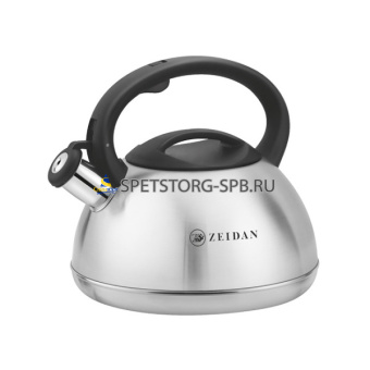 Чайник 3,0л со свистком, нерж., капсул. индукц. дно, курковый механизм, фиксиров. бакелитовая ручка ZEIDAN           (1)   Z-4548 
