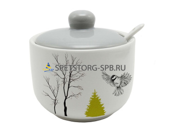 Сахарница PRIMA COLLECTION Волшебный лес 450 мл c ложкой     (36)     HC293-C7/PC78MF450