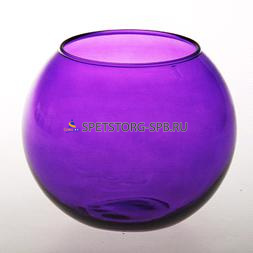 Ваза д/цветов ФЛОРА д-12см аквариум КОЛОР в ас.     (12)     43417