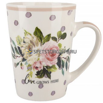 Кружка 520мл "Floristry" фарфор    (12)   1620190-3