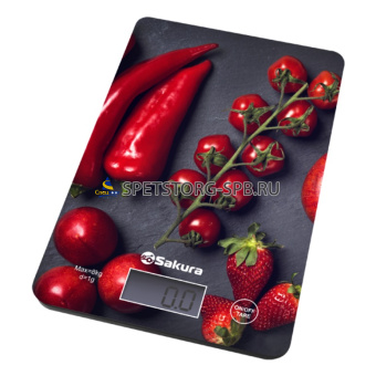 Весы кухонные Перцы/Специи 8кг, элек., деление 1 гр.     (1)     SA-6077BS/DS