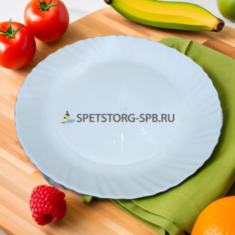 Тарелка обеденная PARS OPAL Tidal 25см опаловое стекло     (6) (36)     POT250W
