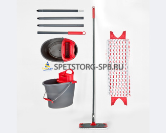 Набор для уборки HITT Ruby Smart Expert швабра 130см/ведро 10л/механизм отж.     (6)     HS130320