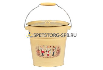 Ведро 12,0 л с кр. с рис. Сомелье, крем., безобод.     (4) (48)     1с28с