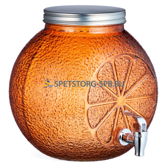 Диспенсер для напитков "ORANGE", 25,5*21,5*25,5см, 8л   718-205