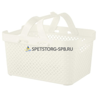 Корзина для хранения 15л Stockholm с ручками, 350*270*203мм, молочный туман    (5)     РТ500310048