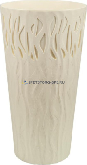 Горшок д/цветов "Winds" 40л D 340мм с дренажной вставкой 18,7л, белоснежный жасмин    IG652210048