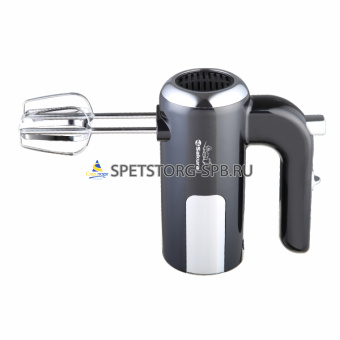 Миксер электр 400Вт, ручной, 5 скоростей работы, корпус из АБС пластика,  насадки из нерж.стали (венчики, крюки)   SA-6334BK