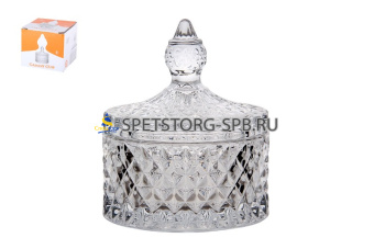 Ваза сервировочная с крышкой 8,5*10см   8716