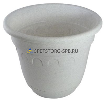 Горшок "Колывань" 10л д-30см с поддоном мрамор     (7)     С96М