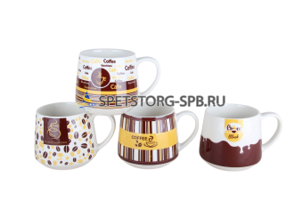 Кружка 470мл Coffee микс 4 диз 8626