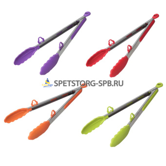 Щипцы силиконовые 30,5см с нерж.ручками     (36)     7512