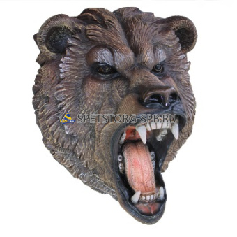 Фигура настенная Медведь рычит (голова) H-45см ЦВЕТ /полистоун     (1)     F1139/БФ1
