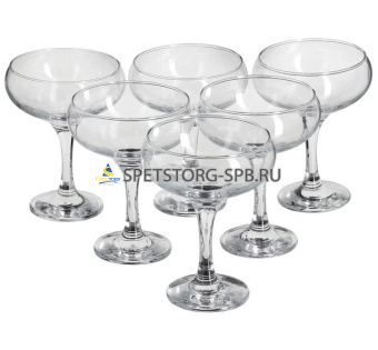 Бокалы д/шампан. БИСТРО 6шт. 270мл /широкие     (4)     44136 741050