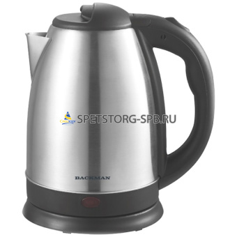 Чайник электрич. 1,8л 2200Вт корпус из нерж.стали BACKMAN  (12)      BM-TEA 726 