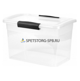 Ящик для хранения 11л Keeplex с защелками 35*23,5*22,2см прозрачный кристалл     (6)   KL251411999