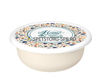 Миска 2,1л "Modena" с крышкой с декором "Терраццо", светло-бежевый   (24)   223133925/01