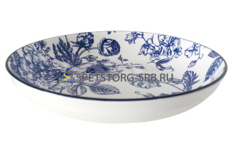 Тарелка суповая 20см Сад мечты розы/ Blue posy  YX2401-SP80