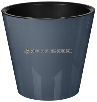 Горшок д/цветов "Rosemary" 16л D330мм с дренажной вставкой, на колесиках, серый  (4)   221600435/01