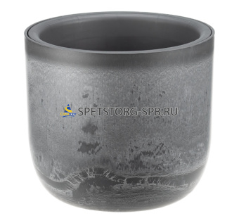 Кашпо "МИКРИТ" D180мм 1,9л со вставкой, серый слайн            (15)     М 3265