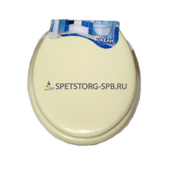 Сиденье на унитаз "Океан" мягкое без рисунка крем     (1) (17)     океан4