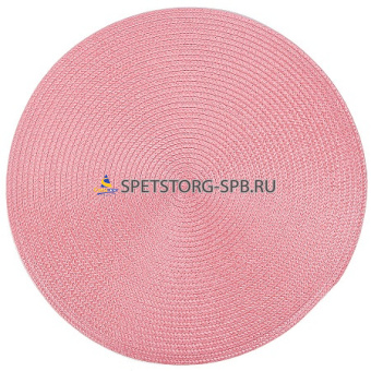 Салфетка сервировочная (плейсмат)  "Casual line" (розовая) d=37см   (4) (180)     9903701