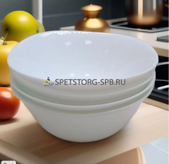 Набор салатников PARS OPAL Quadro 16см опаловое стекло 4шт POQ310W/4