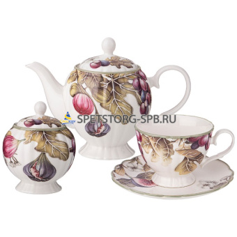 Сервиз чайный 14пр. LEFARD "VILLAGE" ИНЖИР 750/400/270мл    (2)   85-1890