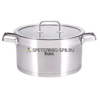 Кастрюля "Виктория" 6л из нерж. стали со стекл. кр., 24*14cm ИНДУКЦИЯ    R-600w