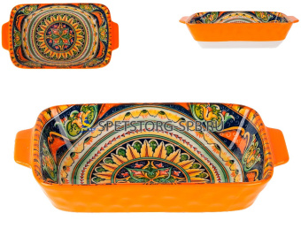Блюдо для запекания "Arabesque" (оранжевый) 22,5*12,5см, 600мл, фрф   (9) (36)     0860234