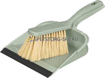 Набор "Greenland" щетка-сметка с квадратным совком с кромкой, зеленый флэк         (8)           221224618/04