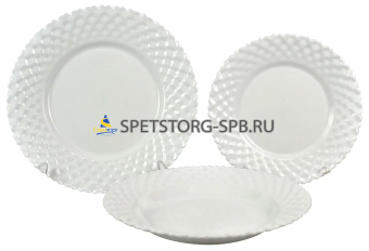 *Royal Garden серия Pearl Столовый набор 18 пр. опаловое стекло     (1)     POSET18PWP