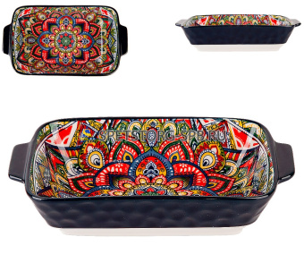 Блюдо для запекания "Arabesque" (синий) 22,5*12,5см, 600мл, фрф   (9) (36)     0860218
