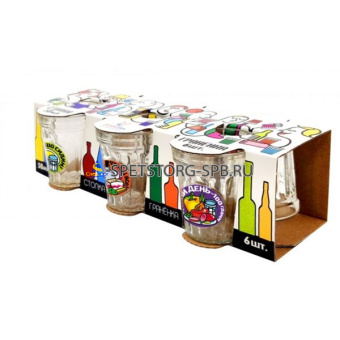 Набор стопок 6шт. 50мл "Тосты"       (12)     617-Д