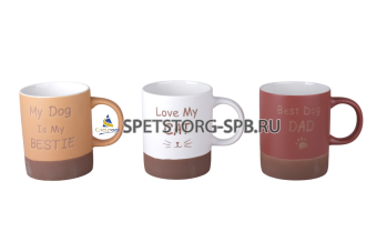 Кружка 440мл  микс 4 цв.8044