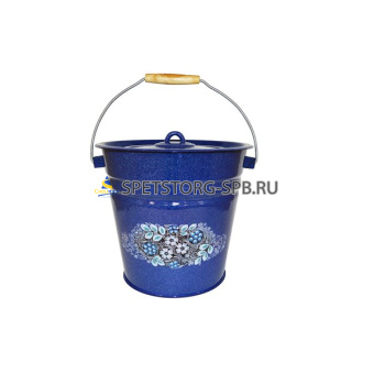 Ведро 12,0 л с кр. с рис. Голубика, син., безобод.     (4) (48)     1с28с