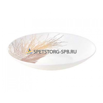 * Тарелка суповая ROYAL GARDEN Feather 22,5см опаловое стекло     (36)     PO225OF