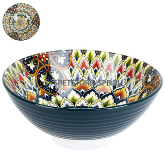 Салатник "Arabesque" (зеленый) 20,5см, 1200мл, фрф   (6) (24)     0860017